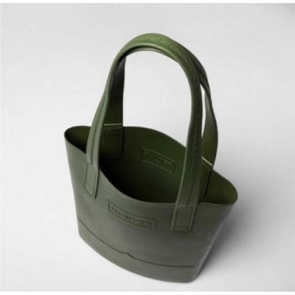 Hunter Green Rubber Tote Bag - Picture 2 of 7